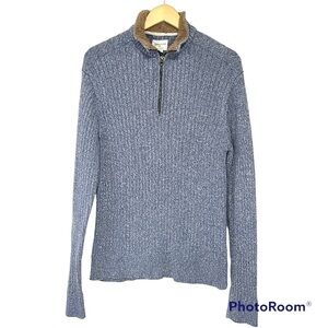 Field & Stream Quarter-zip Blue Men’s Sweater Size Large